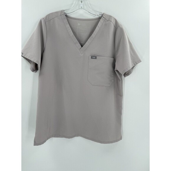 Figs Womens Gray Catarina One Pocket Scrub Top LARGE V Neck Technical Collection - Picture 1 of 9